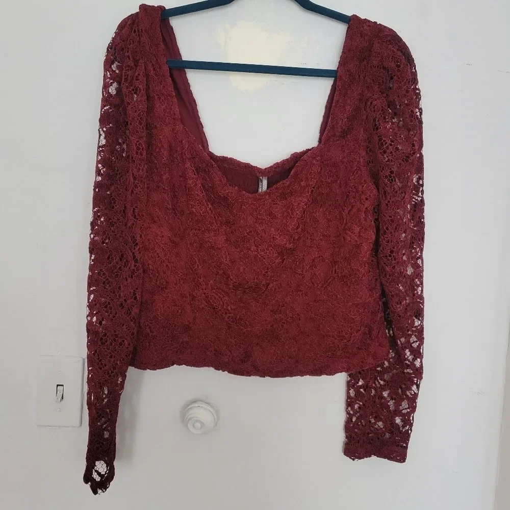 NWT Anthropologie Sweetheart Lace Top | XL